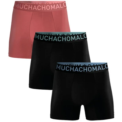 Afbeelding van Muchachomalo Heren Boxershorts 3 Pack Bamboe Zacht Ondergoed Maat M Mannen Zwarte Onderbroeken