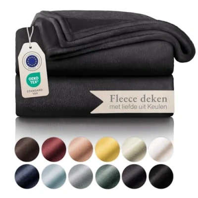 Afbeelding van Blumtal fleece deken hoogwaardige deken, zachte microvezeldeken als bankhoes, sprei, plaid of woonkamerdeken, 150 x 200 cm, Antraciet