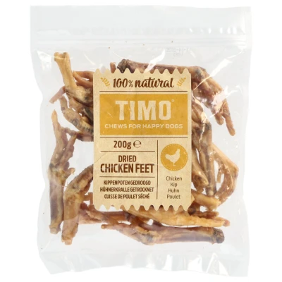 Afbeelding van Timo Kippenpoten Gedroogd Hondensnacks 200 g