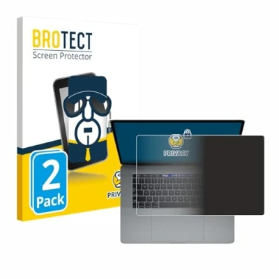 Afbeelding van BROTECT privacy screenprotector voor Apple MacBook Pro 15&quot; 2019 (Touch Trackpad) Folie Beschermfolie Blauwlichtfilter (2 Stuks)