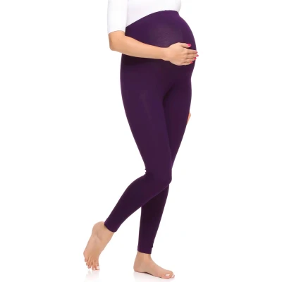 Afbeelding van Merry Style MS MS10 297 LE 2Pack Dames Zwangerschapsleggings Leggings Sport Vrijetijdsbroek Lang Viscose Sporbroek Yogabroek Pruim S