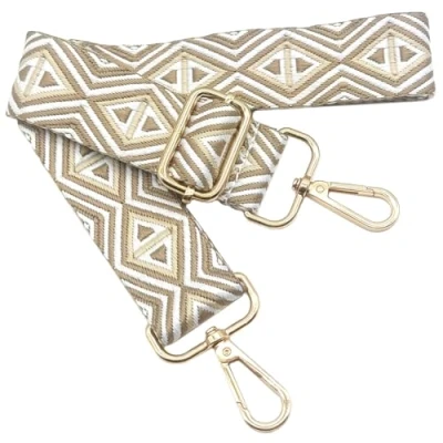 Afbeelding van Verstelbare kleurrijke schouderriem voor dames, wit, kaki, 80 130 cm, tasriem met gouden karabijnhaak, duurzaam, crossbody tas, gitaar, moderne tassen, accessoires, 3,8 1211