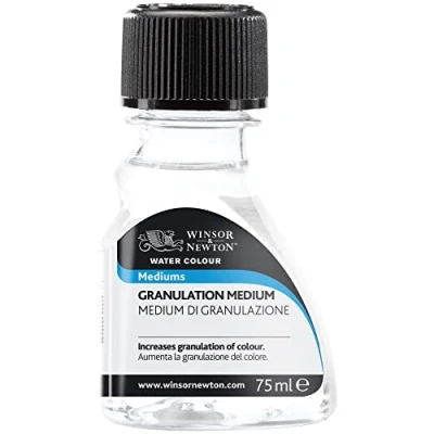 Afbeelding van Winsor &amp; Newton 2621762 Watercolour Granulating Stain, geeft aquarelverf een gemarmerde of korrelige textuur, geschikt voor alle aquarelverven 75ml fles,Granuliermalmittel