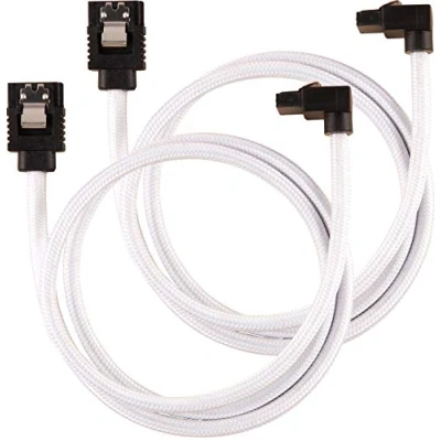 Afbeelding van Corsair CC 8900283 SATA kabel 2 stuks 0,6 m Zwart, Wit