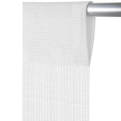 Afbeelding van Arsvita Draadgordijn met stangdoorgang, individueel in te korten gordijn, draadgordijn, vele kleuren en maten (B90xL250 cm, wit)