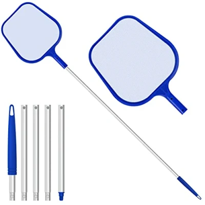 Afbeelding van net zwembad, 120 cm lang vijvernet met telescopische stang, fijnmazig voor vijver, algen &amp; Bestway algennet nylon
