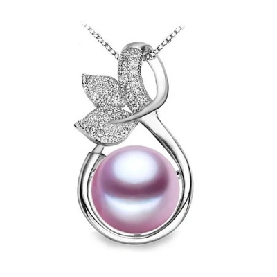 Afbeelding van N3 Collecties Natuurlijke Parel 925 Sterling Zilveren Blad Ketting VOOR Vrouwen