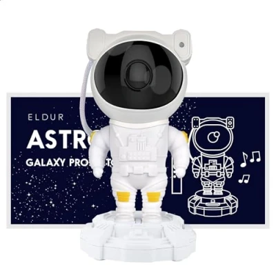 Afbeelding van Eldur® Astronaut Sterren projector Met Muziek via Bluetooth Sterrenhemel Galaxy