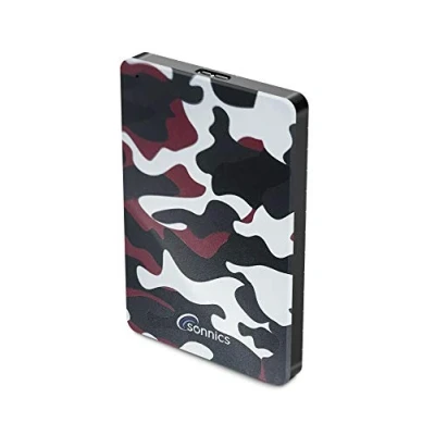 Afbeelding van Sonnics 1TB USB 3.0 Externe Draagbaar Harde Schijf voor Vensters PC, Apple Mac, Smart TV, XBOX ONE &amp; PS4 Speciaal Editie, Rood Camo