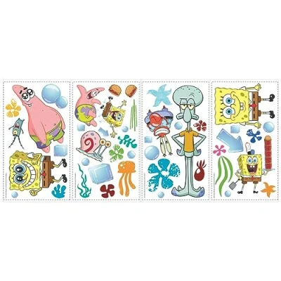 Afbeelding van Roommates Muurstickers Spongebob Squarepants Vinyl 45 Stuks