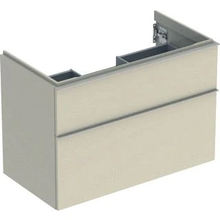 Afbeelding van Geberit icon wastafelonderkast wand 2x laden hxbxd 615x888x476mm zandgrijs 502 305 jl 1