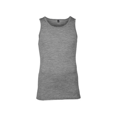 Afbeelding van DILLING Merino heren onderhemd Tank top 100% Bio wol Grijs M