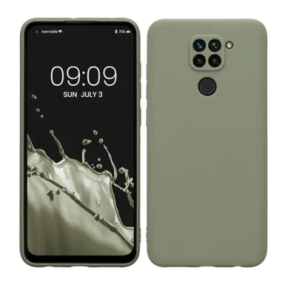 Afbeelding van kwmobile telefoonhoesje geschikt voor Xiaomi Redmi Note 9 Hoesje smartphone Precisie camera uitsnede In grijsgroen