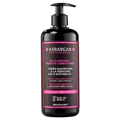 Afbeelding van Kerargan Ultra Herstellende Conditioner met Keratine voor Beschadigd en Gestrest Haar Verzachtend, Gladmakend Beschermend Zonder Sulfaat, GMO, Minerale Olie 500ml