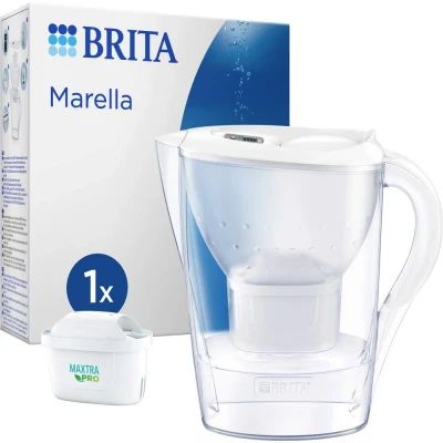 Afbeelding van Brita Marella Waterfilter in kan 2,4 l Transparant, Wit
