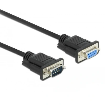 Afbeelding van Delock Seriële kabel RS 232 Sub D9 mannelijk naar vrouwelijk 1 m De