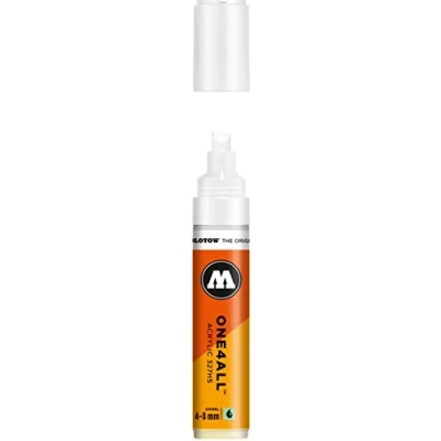 Afbeelding van Molotow 327HS Signal White Witte acryl marker Chisel tip 4 8mm Kleur wit