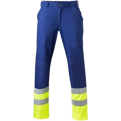 Afbeelding van Havep Werkbroek High Visibility MARINE/FLUO GEEL H62