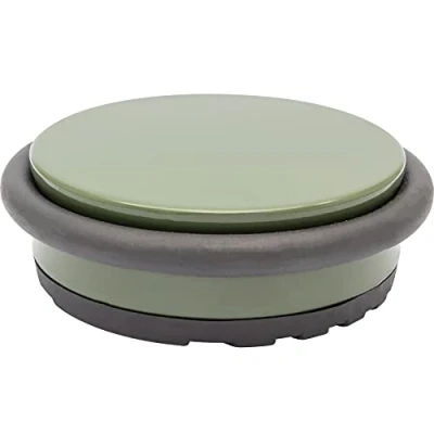 Afbeelding van WAGNER vloer deurstopper BIG DISK COLOR GREEN diameter Ø 98 x 30 mm, gecoat industriestaal, thermoplastisch rubber, groen, 750 g 15516901