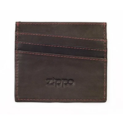 Afbeelding van Lederen creditcard houder Zippo Mokka