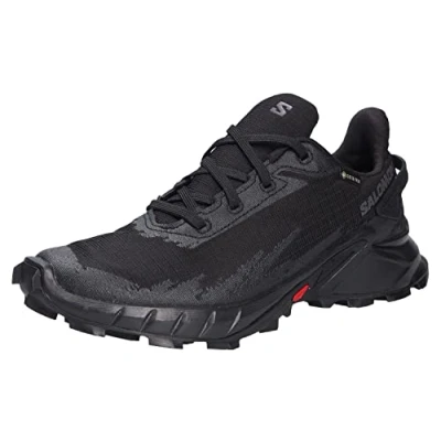 Afbeelding van Salomon Alphacross 4 Gore Tex Trailrunning schoenen voor dames, sterke grip, waterdichte all weather bescherming, duurzaam comfort, zwart, 40.50 EU