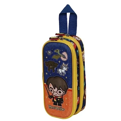 Afbeelding van Harry Potter Crest 3D Dubbele Etui, Oranje, 22 x 9,5 cm, Eén maat, Pennenetui