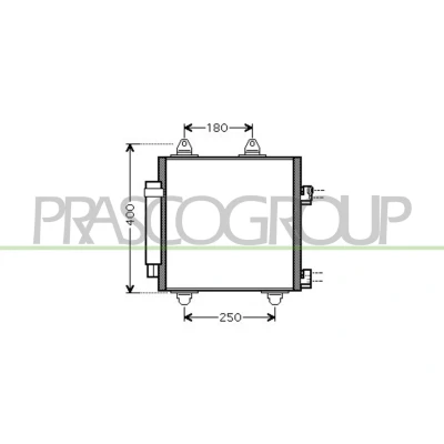 Afbeelding van Condensor, airconditioning PRASCO CI201C001
