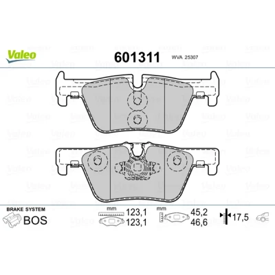 Afbeelding van Valeo Remblokset 601311