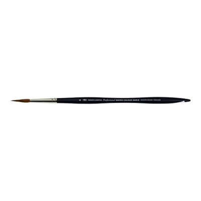 Afbeelding van Winsor &amp; Newton 5068006 Sable aquarelpenseel van Kolinski voor uitstekende verfcapaciteit, veerkracht en uiterste nauwkeurigheid Rondpenseel Pointed Nr. 6 3,6 mm lange Steel
