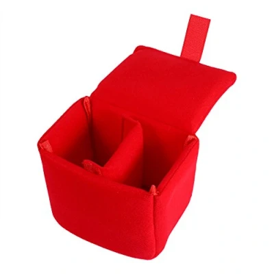 Afbeelding van Tbest Cameratas Inserts, Gewatteerde Camera Insert, DLSR Bag Insert Shockproof Opvouwbare Beschermende Tas Case Accessoire voor Fotograferen Zwart, Rood,