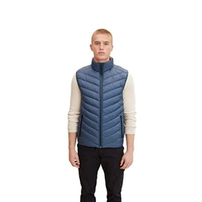 Afbeelding van TOM TAILOR Uomini Lichtgewicht gewatteerd vest 1031473, 10877 China Blue, M