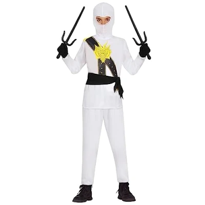 Afbeelding van Guirca Ninja &amp; Samurai Kostuum Witte The Insane Legend Kind Wit / Beige 7 9 jaar Carnavalskleding Verkleedkleding