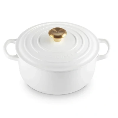 Afbeelding van Le Creuset Signature braad /stoofpan Ø28 cm Wit