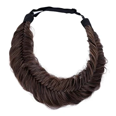 Afbeelding van CAISHA Gevlochten Haarband Haarstukje Haaraccessoires Bruine Mix HZ301