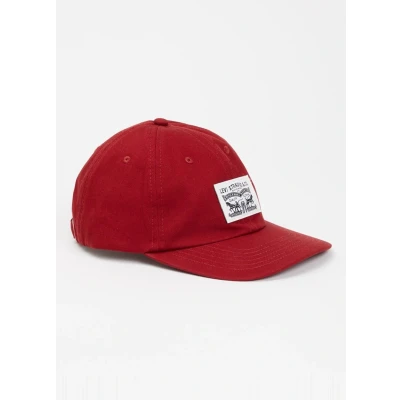 Afbeelding van Levi&#039;s Relaxed Dad Heritage Cap Cap, DULL RED, één man, One size