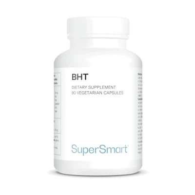 Afbeelding van Supersmart BHT 300 mg Per Day Butylated Hydroxytoluene Antioxidant &amp; Immune Support Anti Aging Supplement Pack of 3 Non GMO Gluten Free 90 Vegetarian Capsules