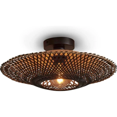 Afbeelding van Good&amp;Mojo Plafonniere Kalimantan Bamboe Small Zwart Naturel 44x44x12cm