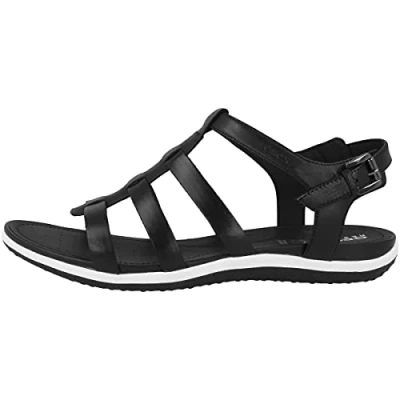 Afbeelding van Geox VEGA Sandalen met enkelbandjes, Dames, Maat: 42, Black Leer