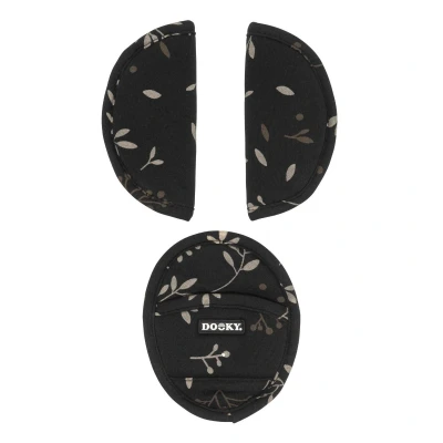 Afbeelding van Dooky Gordelbeschermers Seat Pads Universeel Romantic Leaves Black