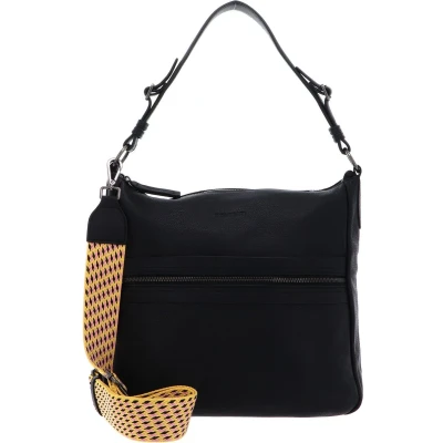 Afbeelding van FREDsBRUDER Leren Schoudertas Hendassa Hobo Bag Black Zwart