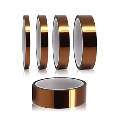 Afbeelding van YIXISI 5 pack Hittebestendige Tape, Hoge Temperatuur Kapton Polyimide Film Plakband, Multi formaat 3 mm / 6 8 12 25 x 33 m
