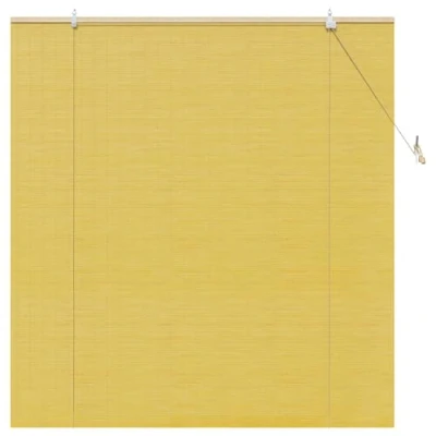 Afbeelding van vidaXL met gordijnen Geel 150 x 160 cm Bamboe