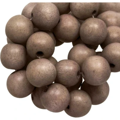 Afbeelding van Houten Kralen Vintage Look (8 mm) Lilac Taupe (104 stuks)