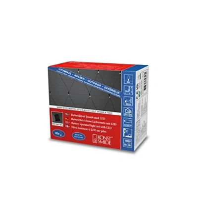 Afbeelding van Konstsmide Lichtgordijn Buiten 40 LED Warmwit (b x h) 800 mm Timer, Frosted