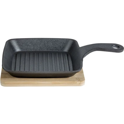 Afbeelding van Cosy &amp; Trendy Grillpannetje / Serveerpan Gietijzer 15 x cm