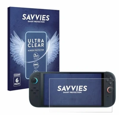 Afbeelding van Savvies Screenprotector voor Nintendo Switch 2 Folie Beschermfolie transparant (6 Stuks)