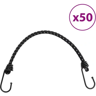 Afbeelding van vidaXL Spanelastieken met reflecterende strips en haken 50 stuks 38 cm