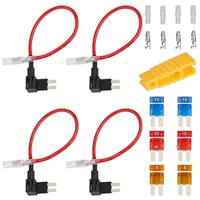 Afbeelding van zekeringhouder voor auto, schakelmes, adapterstijl, Add A Circuit met 1 extractor, 6 zekeringen, 5 A, 10 15