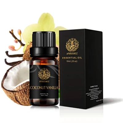 Afbeelding van Kokos vanille Etherische olie voor luchtbevochtiger, Therapeutische kokosnoot geurolie, 100% pure aromatherapie geur diffuser 0.33oz 10ml