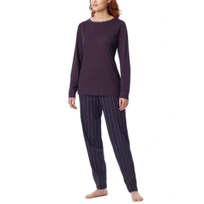 Afbeelding van Schiesser Dames pyjama set lang katoen modal Nightwear, Multicolor 5_182019, 38